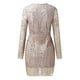thumbnail image 4 of Vestido de manga larga de lentejuelas delgadas con cuello en V profundo sexy casual de moda para mujer Fridja NMB5260, 4 of 6