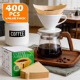 thumbnail image 3 of 400PCS Cone Small Coffee Filters #1, Pour Over Coffee Filter, 1-2 Cup Disposable Natural Unbleached Paper Filters, Compatible with Conical Shaped Pour Over and Drip Coffee Maker, 3 of 4
