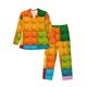 thumbnail image 1 of Fotbe Colorful Building Blocks Pijama de Hombre con Estampado de Manga Larga, Conjunto de 2 Piezas, Ropa de Dormir Suave y Cómoda con Bolsillos-Large, 1 of 7