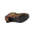 thumbnail image 5 of BLISSFUL STEP Women's Side Zip Low Platform Block Heel Ankle Booties Leopard 7.5, 5 of 8