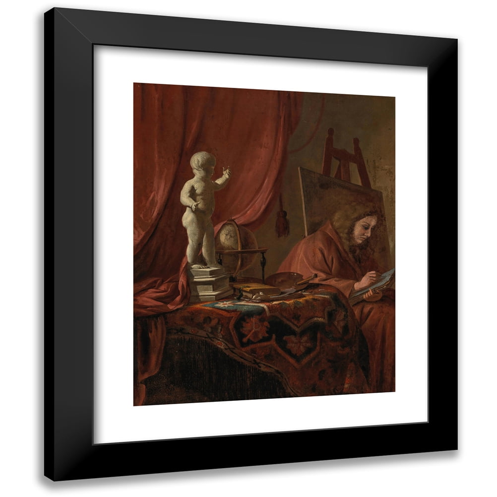Gerrit Berckheyde 15x18 Black Modern Framed Museum Art Print Titled - A Painter in His Studio