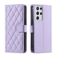 thumbnail image 2 of Cutyskin Crossbody Wallet Case for Samsung Galaxy S21 Ultra, with Detachable Wrist & Shoulder Strap, Premium PU Leather Magnetic Clasp Flip Kickstand Card Slots Phone Case for Galaxy S21 Ultra,Purple, 2 of 8