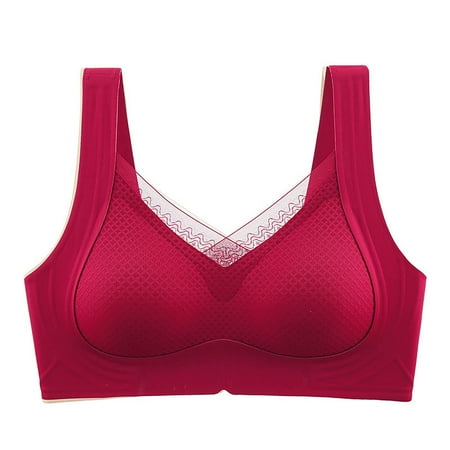 Popular Picks  Fashion Women Bra  Solid Color Lace  Honeycomb Cup  Wireless Semi Fixed  Jelly Glue Soft Support  Gathering Daily Bra  Comfortable Underwire  Seamless Seamless  for Work/Outfit