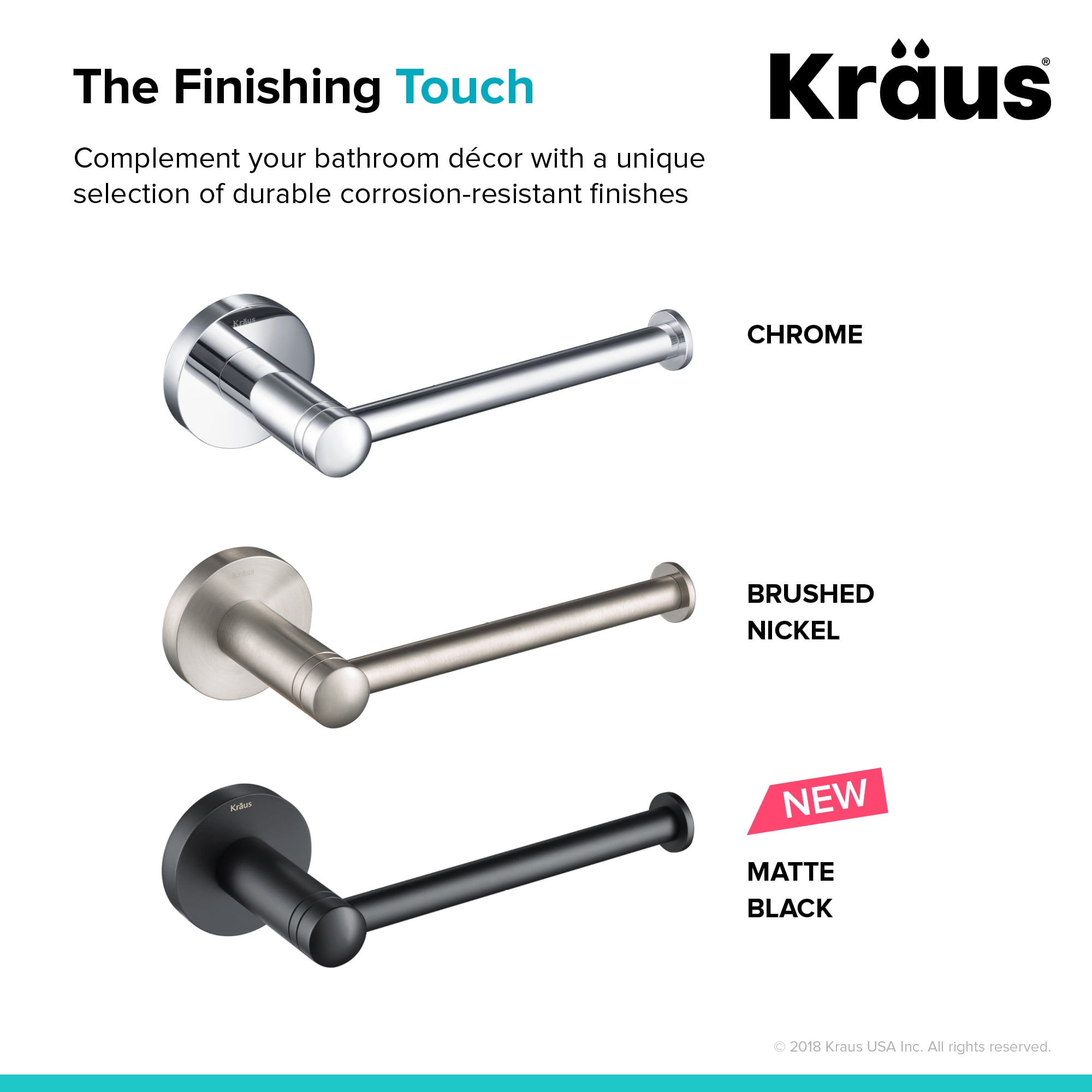 KRAUS Elie™ Bathroom Toilet Paper Holder, Matte Black Finish