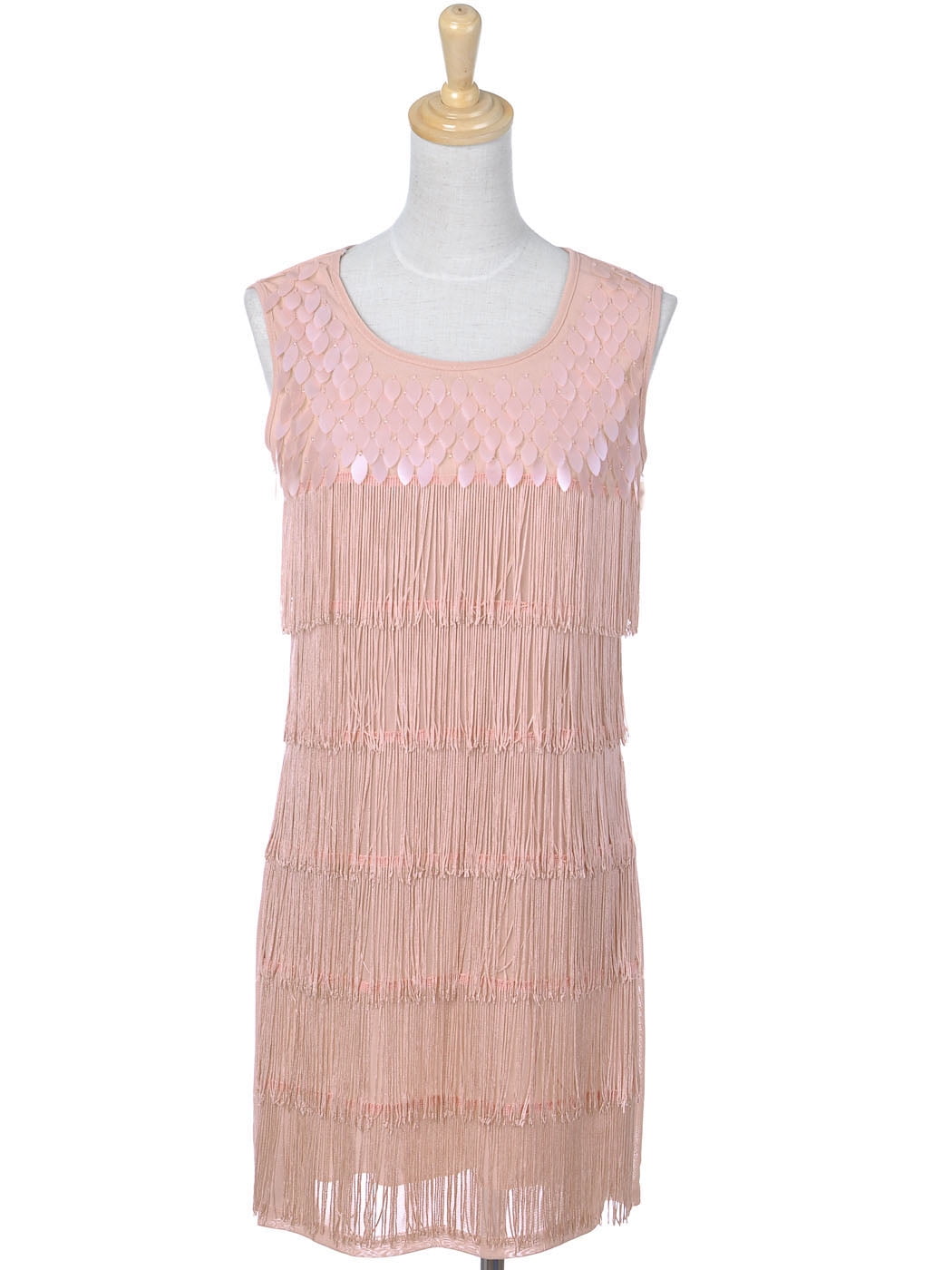 light pink flapper dress