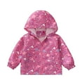 thumbnail image 5 of Gelikeya Baby Leather Jacket Toddler Windbreaker Jacket Dinosaur Print Long Sleeve Winter Fashion Outfits Casual Comfy Boys School Clothes (Hot Pink, 12-18 Months), 5 of 6