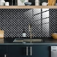 thumbnail image 1 of Paquete de 25 pegatinas para azulejos de cocina y baño, 15 × 15 cm, patrón de escamas de pescado blanco y negro XianweiShao 8390613953599, 1 of 1