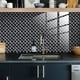 thumbnail image 3 of 25 pegatinas 3D para azulejos para cocina y baño, escamas de pescado blanco y negro, impermeables, a prueba de aceite, pegatinas de pared Blacksplash brillar  Electrónica, 3 of 5