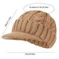 thumbnail image 3 of Thermal Insulated Mens Caps Hat Ribbed Knit Design Windproof Ear Flap Winter Headgear Outdoor Commuting Hat, 3 of 8