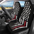 thumbnail image 4 of XYZCANDO Firefighter Flag Car Seat Covers Front Seats 2 Pcs Patriotic Automotive Interior Seat Covers Stretch Polyester Fabric Cover All-Season Protection for Most Cars,SUV,Sedan, 4 of 7