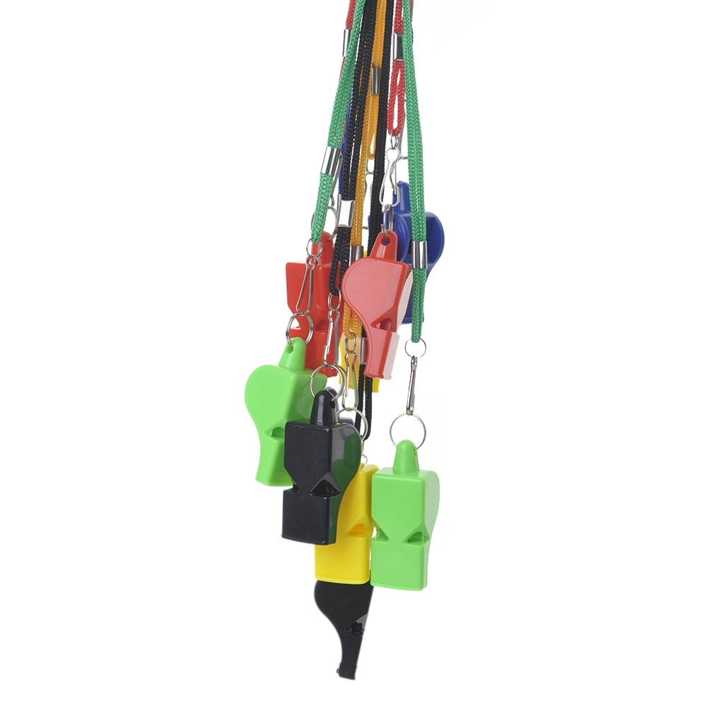 GOGO 10 Pcs Pea-less Whistles Sport Referee Classic Plastic Safety