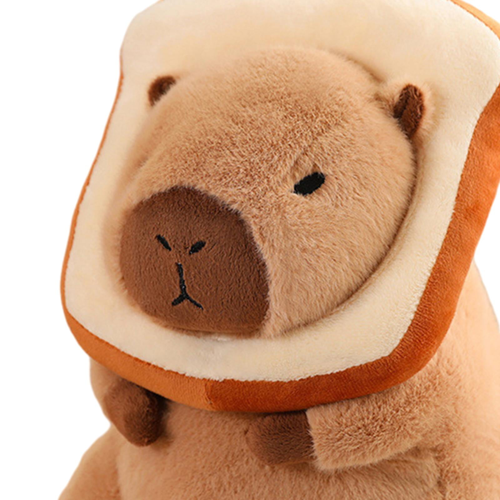 shamjina Capybara Stuffed Animal Plush Accompany Sleep Toy for Adults Kids Boys Girls Bread 30cm