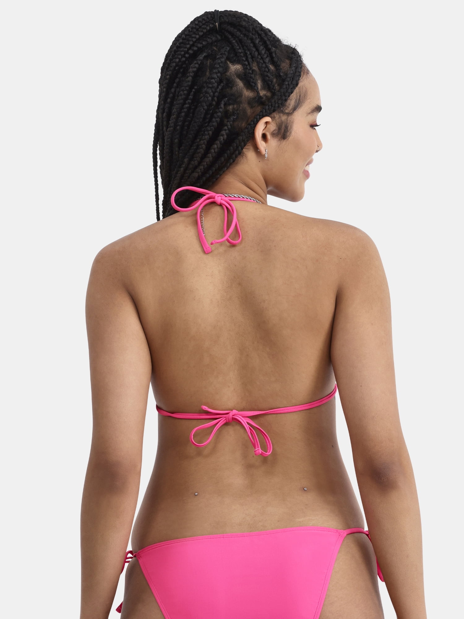 No Boundaries Women's Triangle Tie Bikini Top, Sizes XXS-XXL