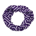 thumbnail image 3 of Pop Fashion Women's Scarf with Hidden Zipper Pocket & Pattern Print Square Geometric (Purple), 3 of 6