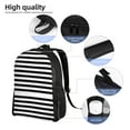 thumbnail image 4 of Travel Backpack For Women/Men Black And White Stripe Carry On Backpack With Laptop Compartment Travel Backpack, 4 of 7