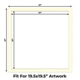 thumbnail image 2 of Off White Picture Frame Mat for 22x22 Frames - Fits 20x20 Photos - 10 Mats, 2 of 7