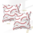 thumbnail image 3 of Bingfone Decorative Pillow Covers 18"X18" Baseballs Couch Pillow Cases Modern Farmhouse Covers For Couch Sofa Bed, 3 of 9