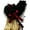C, variant on Victorian Lace Trim Straw Hat Dark Series Headwear Large Bowknot Bonnet Hat For Amime Theme Event Photography Headpiece