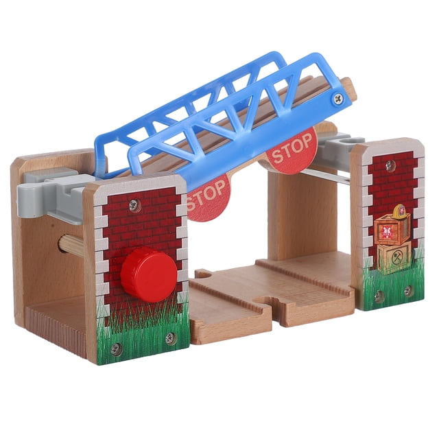 Ferrocarril de madera, accesorios de vía de tren de madera, puente elevador de ferrocarril, juguete