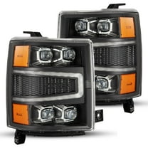 AlphaRex 14-15 Chevrolet Silverado NOVA-Series LED Projector Headlights Black