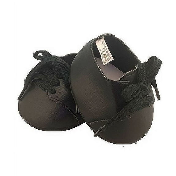 Black Lace-Up Dress Shoes for Stuffed Animals, Fits Most 14-18 Inch Build Bears and Plush Toys - Perfect Accessory for Teddy Bear Outfits and Dress-Up Play