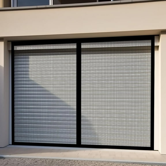 Magnetic Garage Door Screen 10x8ft, Durable Fiberglass Screen Door Mesh Garage Door Screen 10x8 ft, Hands Free Entry 10 ft by 8ft Garage Screen