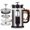 Silver, variant on Glass French Press Coffee Maker, 304 Stainless Steel Heat Resistant Durable, Borosilicate Glass Coffee Press, 34oz