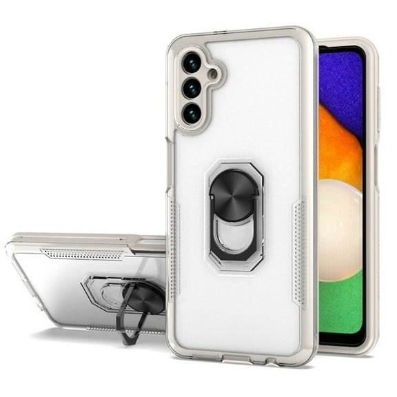 Translucent Series Hybrid Case with Ring Grip for Samsung Galaxy A13 5G - White