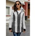 thumbnail image 1 of Khaki/Gray Outdoor Padded Jacket for Women, 1 of 6