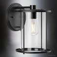 thumbnail image 3 of Luxury Farmhouse Wall Sconce, Small Size: 11.5''H x 9.25''W, with Modern Farmhouse Style Elements, Matte Black Finish, UHP1528 from the Bankstown Collection by Urban Ambiance, 3 of 5
