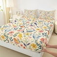 thumbnail image 3 of Castle Fairy Children Teens Adults Chic Floral Flowers Twin Sheet Sets 3pcs,Kawaii Colorful Birds Twin Fitted Sheet Microfiber,Retro Vintage Aesthetic Breathable Flat Sheet,Microfiber Bedroom Decor, 3 of 7