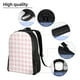 thumbnail image 5 of Fotbe Pink Checkboard Mochila de Viaje para Laptop, Mochila Ejecutiva Delgada y Resistente 15.6", 5 of 8