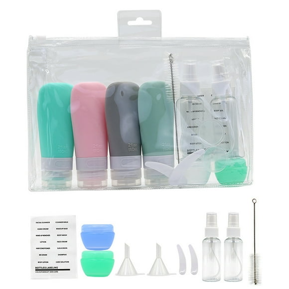 Travel Bottles Set for Toiletries, Travel Essentials Silicone Travel Bottle, 15pack Travel Size Containers for Shampoo, Conditioner, Lotion - Squeezable Tubes(BPA Free)Style:Style 2;