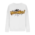 thumbnail image 4 of ICHUANYI Clearance Halloween Women's And Winter New Long Sleeve Loose Large Size Casual Sweatshirt Women Hoodless Sweatshirt(White, L) ICHUANYI WER2023081512365, 4 of 4