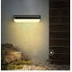 thumbnail image 4 of Aplique de pared LED moderno para exterior, 12 W, IP65, resistente al agua, de aluminio y acrílico, blanco cálido de 3000 K, 26 x 10 x 6 cm, 4 of 5