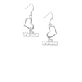 thumbnail image 2 of Delight Jewelry White ''Peace'' with Heart Open Heart French Earrings, 2 of 4