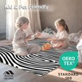 thumbnail image 4 of ODIKA 2'x3' Machine Washable Non-Slip Area Rug, Elegant Wildlife Stripe With Distinctive Banding High Traffic Rug, Black, 901273, 4 of 5
