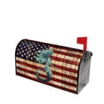 thumbnail image 3 of PHELIKA American Flag Painted Wood Wall Summer Sea Fish Mermaid 01 Magnetic Mailbox Covers Standard Size 21"H x 18"W, 3 of 8