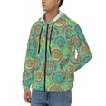 thumbnail image 3 of Uemuo Colourful Tie Dye for Men's Fashion Full-zip Hoodies & Sweatshirts with Kangaroo Pocket, Zip-up Hooded Sweatshirt, Moisture Wicking & Breathable-3X-Large, 3 of 5