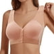 thumbnail image 2 of Gibobby Brasier Deportivo con Cierre Frontal Sujetador grande con hebilla lateral delantera para mujer, borde sin movimiento de anillo de, ajuste de reunión sin costuras(Caqui,36), 2 of 3