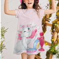 thumbnail image 1 of 2022 verano niños vestido de manga corta para niña Disney Mary cat estampado niña Top 2-12Y bebé niña camisetas niño niña ropa 6T zhangyuxiang CONDUJO, 1 of 2