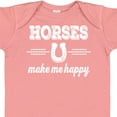 thumbnail image 4 of Inktastic Horses Make Me Happy Boys or Girls Baby Bodysuit, 4 of 5