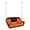 Orange, variant on Afuera Living Wicker Porch Swing in Espresso with Orange Cushion