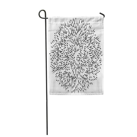 SIDONKU Radial Radiating Irregular Asymmetric Lines Explosion Effect Abstract Garden Flag Decorative Flag House Banner 12x18 inch