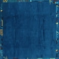 thumbnail image 1 of Ahgly Company Indoor Square Abstract Light Blue Modern Area Rugs, 8' Square, 1 of 4
