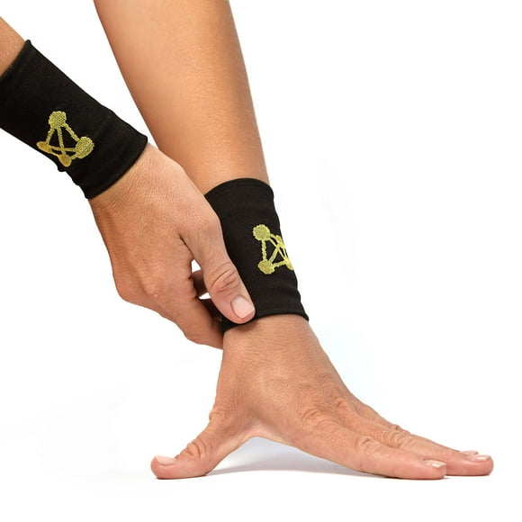 CopperJoint Compression Wrist Support - Copper Infused Bands Support Improved Circulation, Recovery, Help Relieve Stiff & Sore Muscles - 1 Pair (Medium)