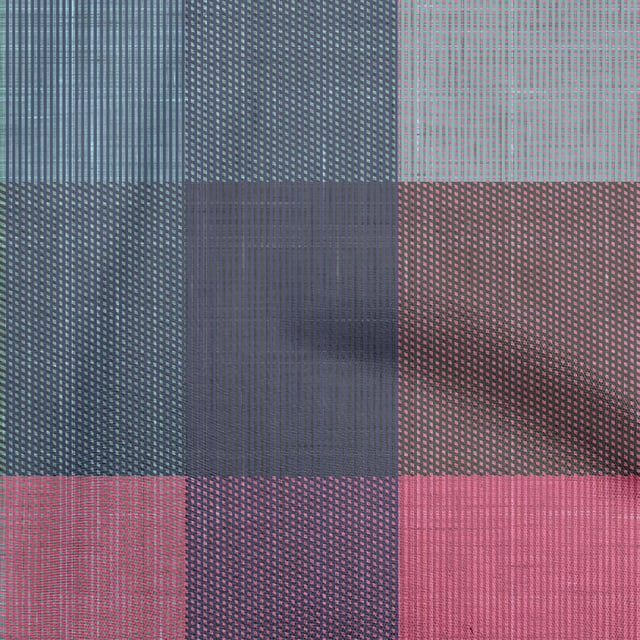 oneOone Polyester Spandex Pink Fabric Check Sewing Material Print Fabric By The Yard 56 Inch Wide