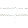 thumbnail image 2 of Layering Necklace with Pearls and Paperclip Chain, 2 of 4