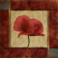 thumbnail image 2 of Grey, Jace 12x12 Black Ornate Wood Framed with Double Matting Museum Art Print Titled - Red Poppie 2, 2 of 4