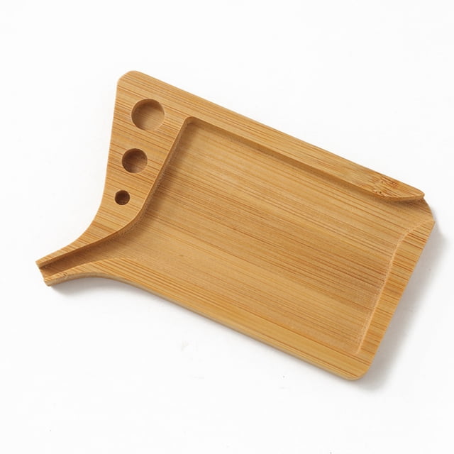 Fiudx Bandeja de Madera para Liar, Compacta y Fácil de Limpiar, con Borde Seguro, Embudo para Facilitar La Carga, Ideal para Usar En Casa, Oficina o Sala de Estar, Ideal para Adultos En Movimiento.